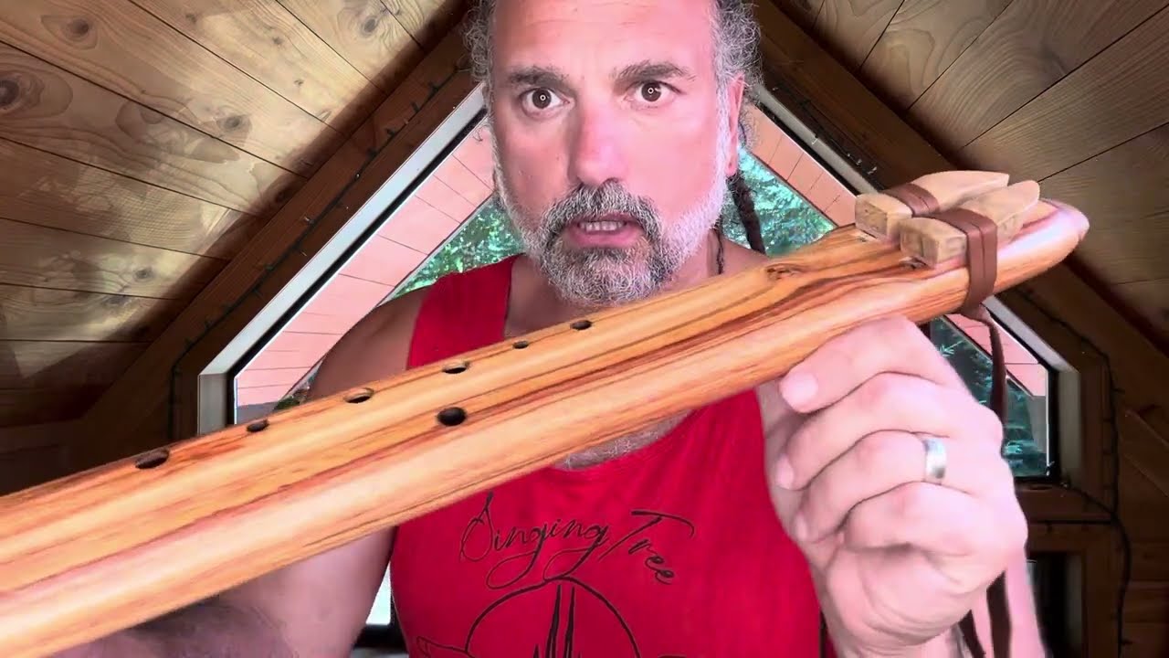 Canary Wood Aeolian 8 Hole Alternating Drone Flute