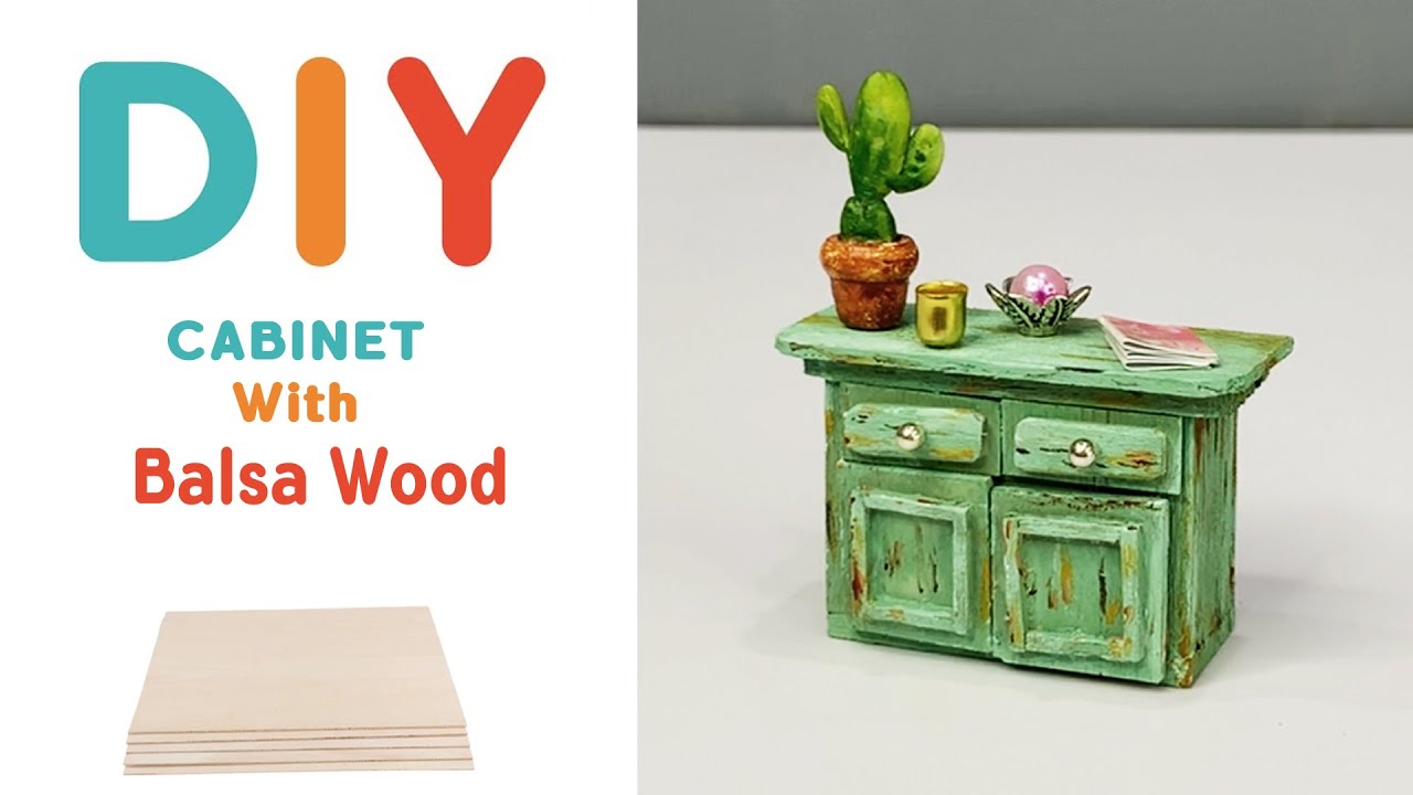 DIY How to make an antique cabinet with balsa wood / #DIY #Wowdiy