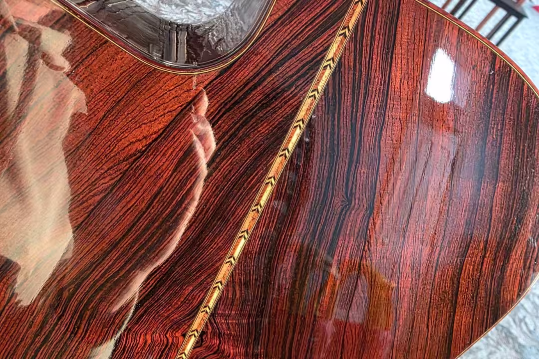 Brazilian rosewood grain used for luxury furniture and musical instruments