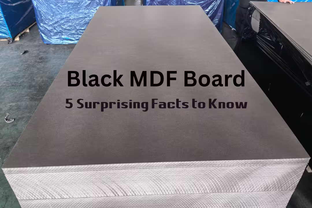 Black MDF board with text overlay