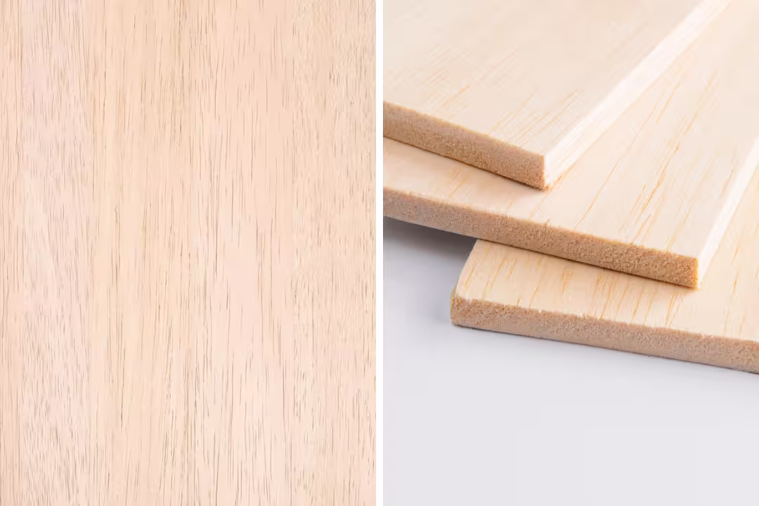 Light-colored balsa wood sheets